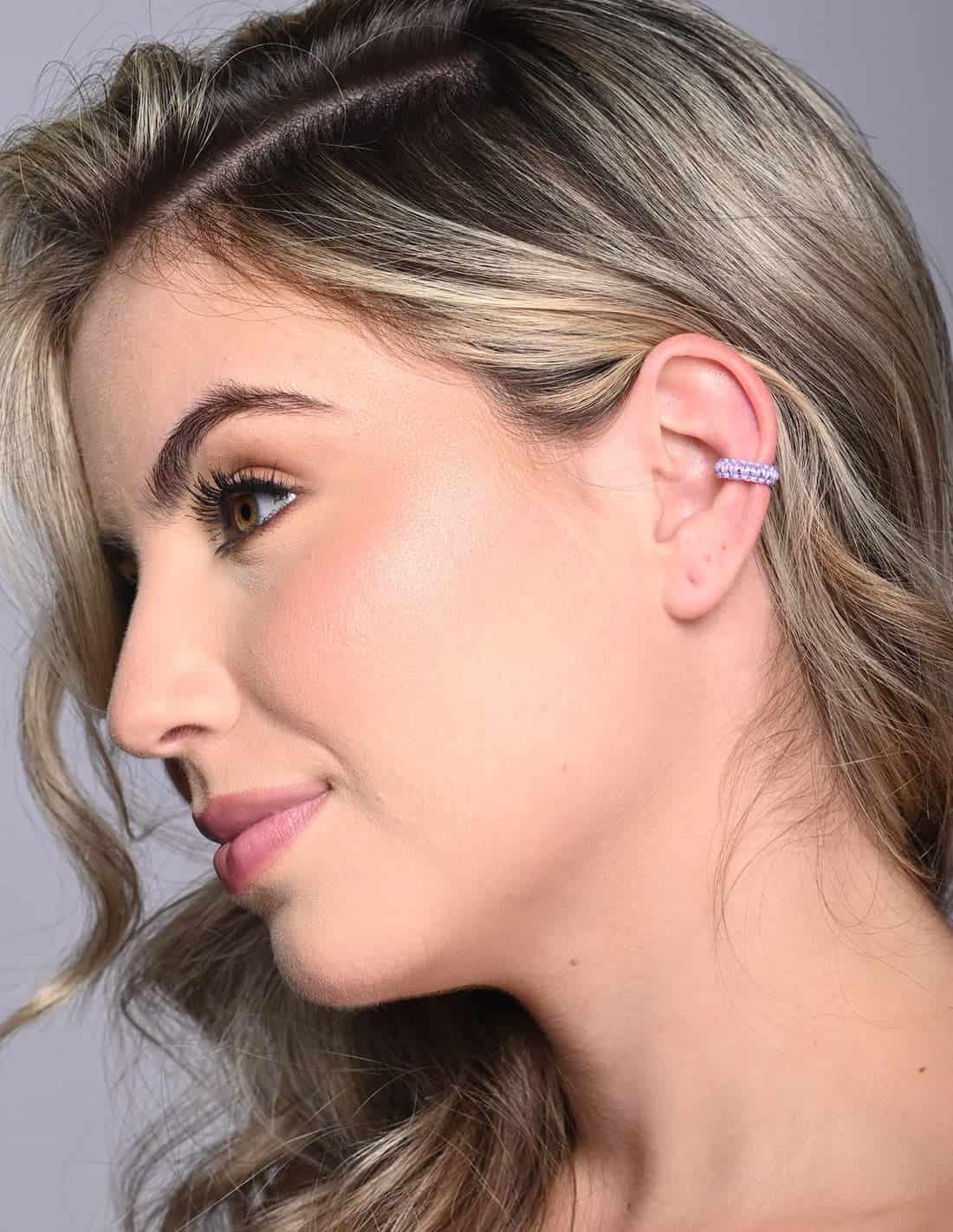 Ear Cuff Luna Creciente Lilac - miniatura 2