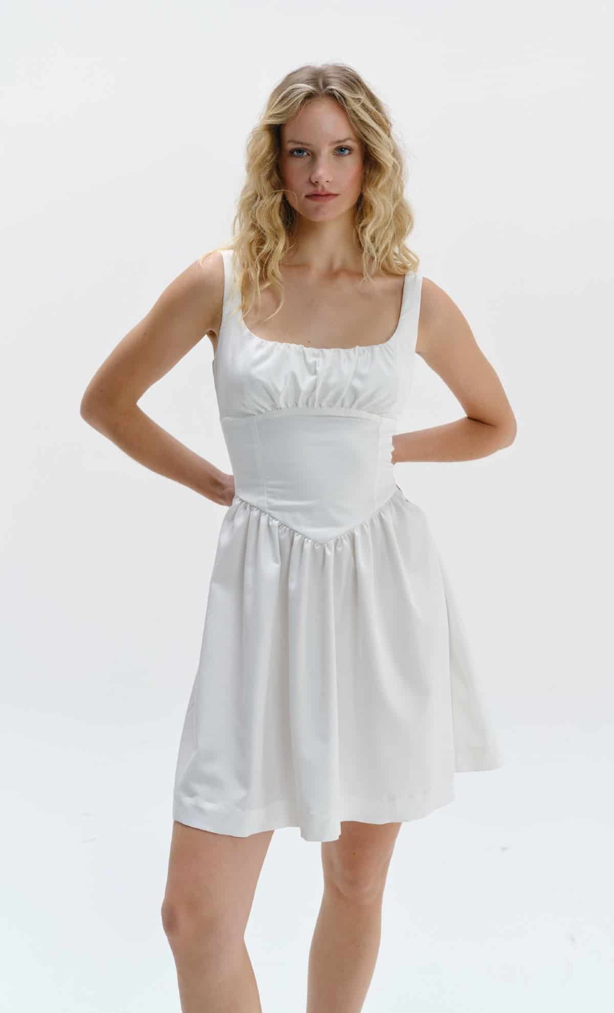 Vestido corto Canopy Ivory - miniatura 3