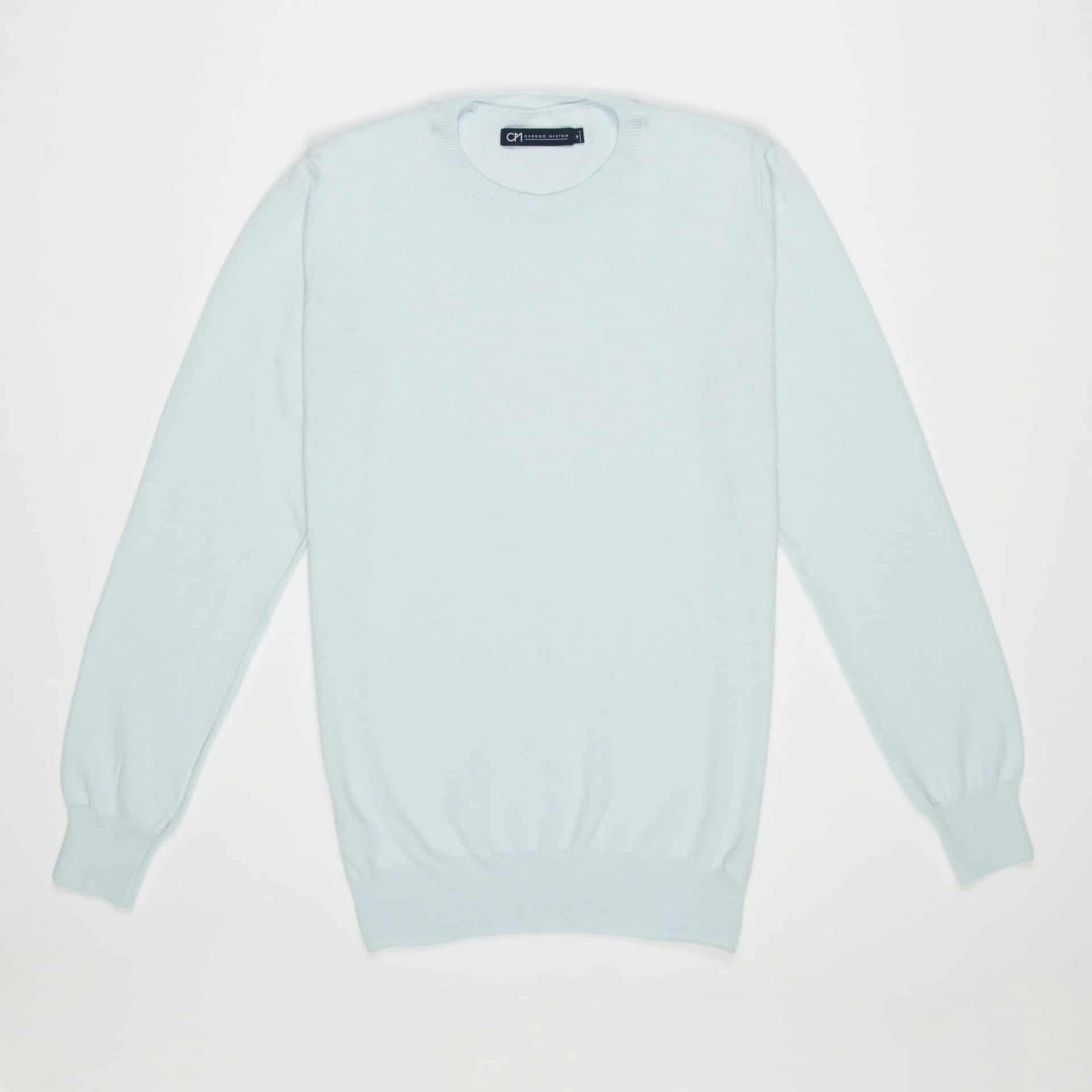 Saco Cuello Redondo Algodón Azul Cielo - miniatura 7