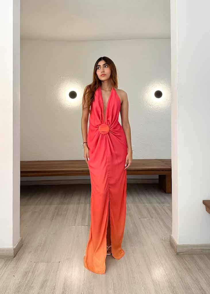Vestido Teresa Degradé Rosa - miniatura 1