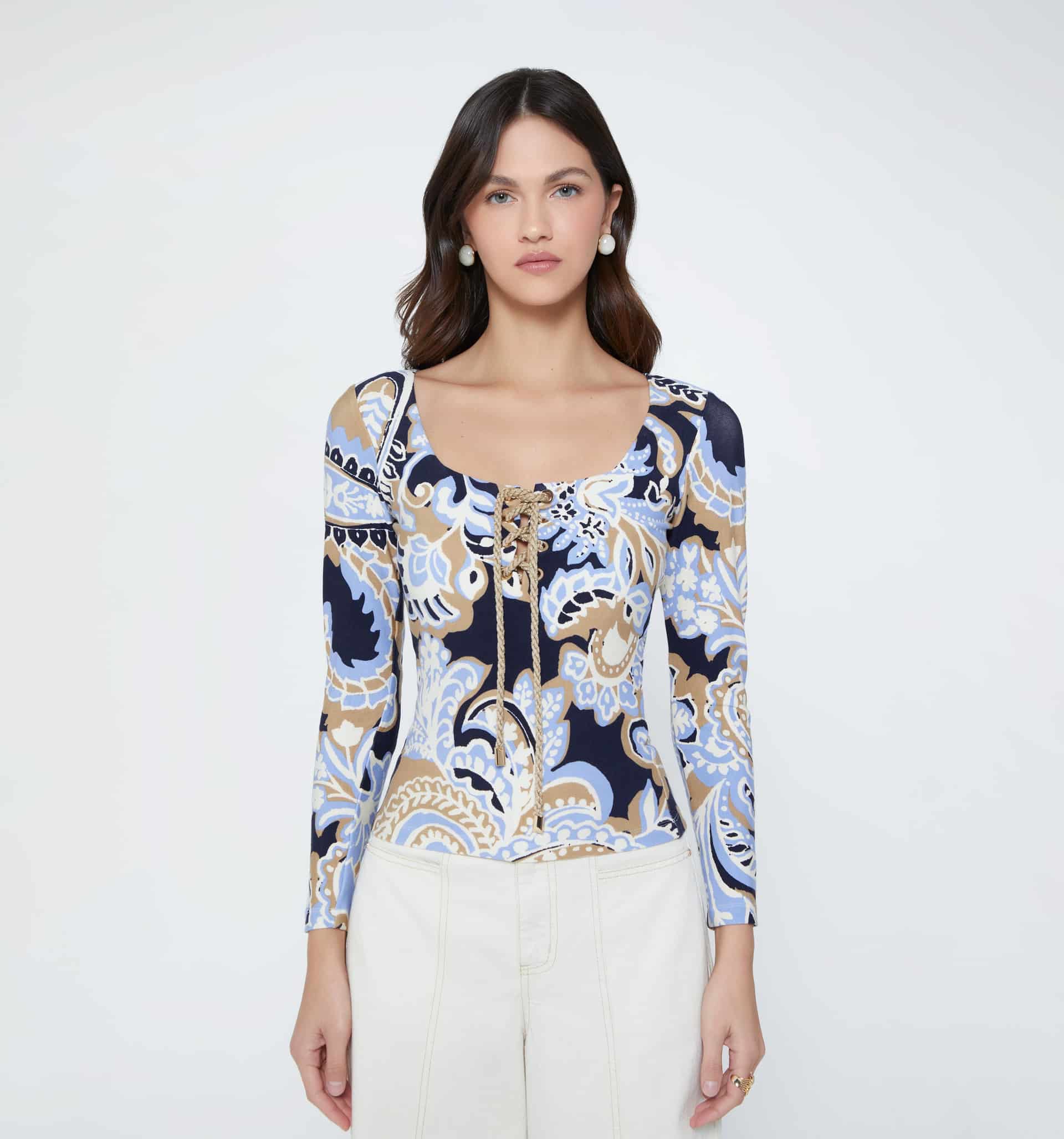 Blusa  escote cuadrado - miniatura 7