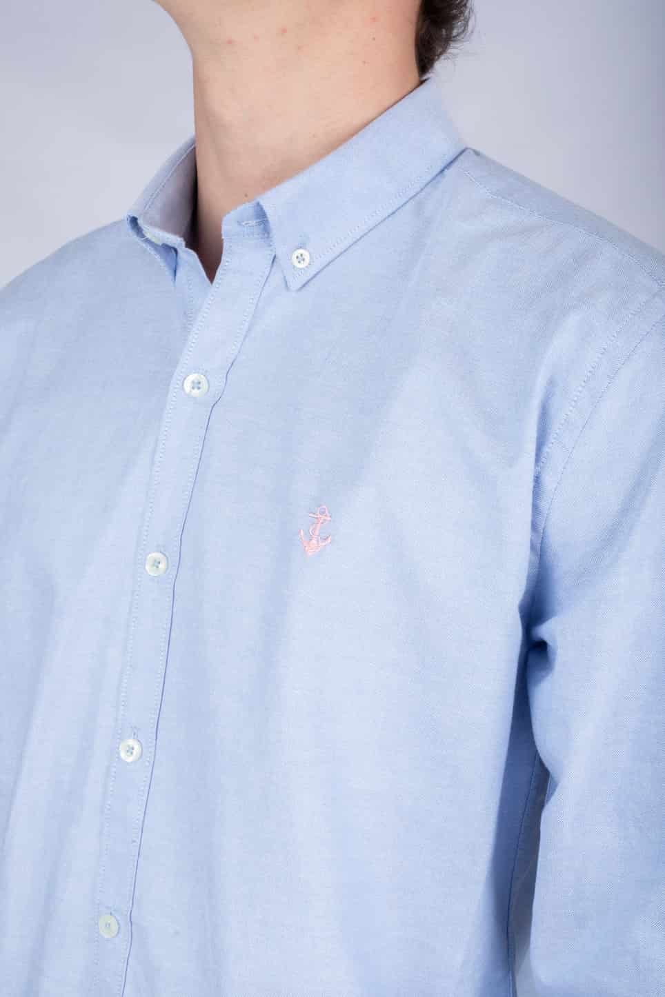Camisa Oxford Azul Cielo A Rosada - miniatura 4