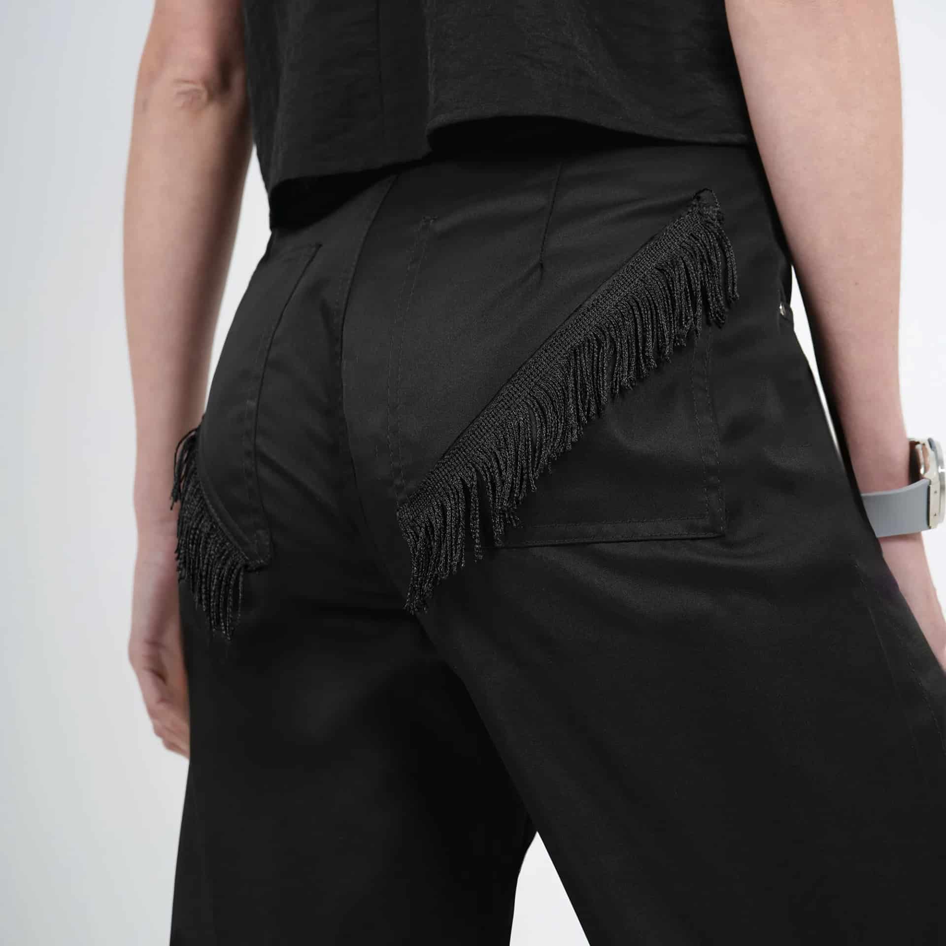Pantalón bota recta con flecos - miniatura 6