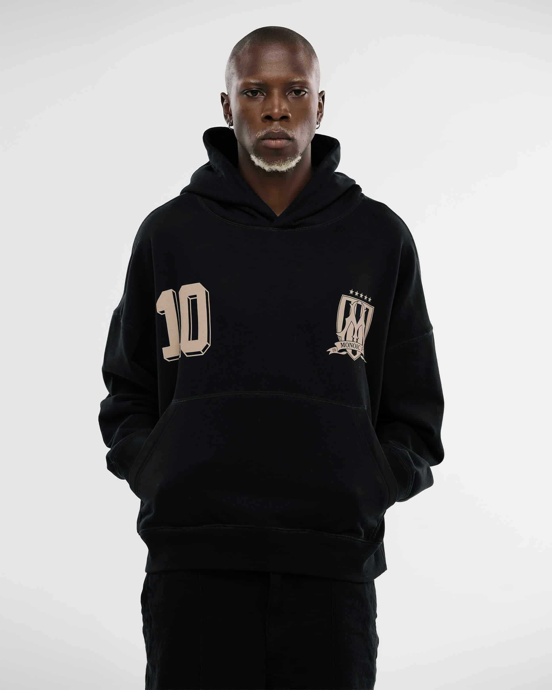 Hoodie Oversized MONOIC F.C - Negro Oscuro - miniatura 2