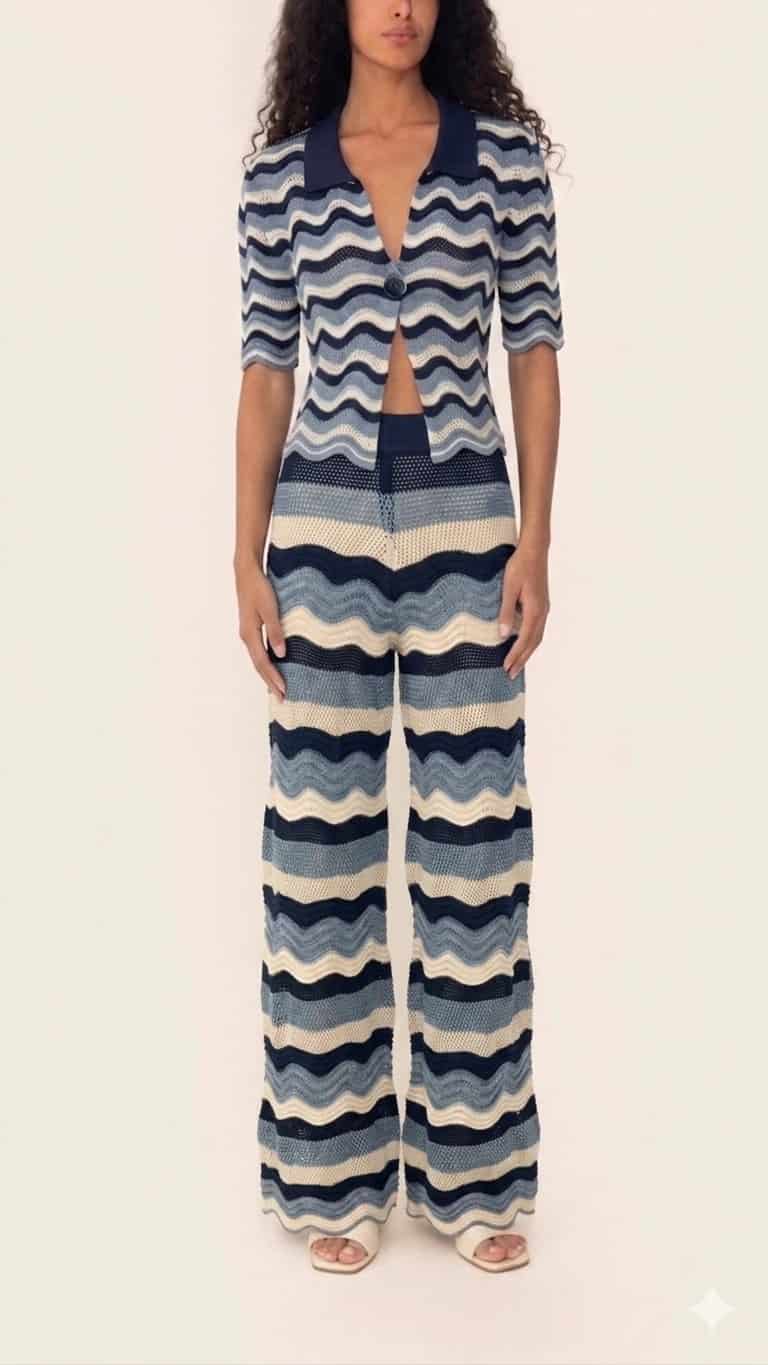 MARTINA PANT BLUE STRIPES - miniatura 2