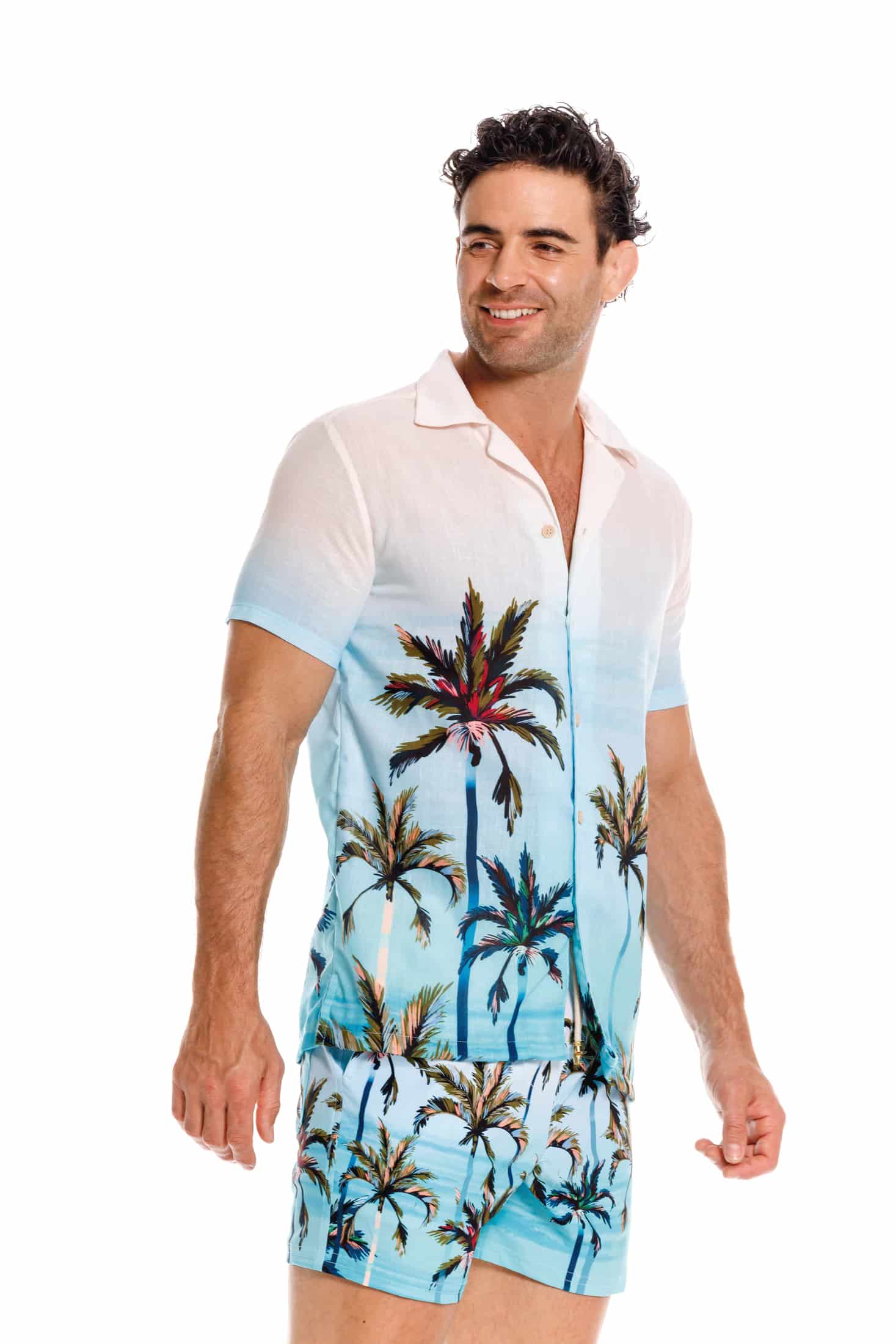 Camisa Hombre Atardecer Azul - miniatura 1