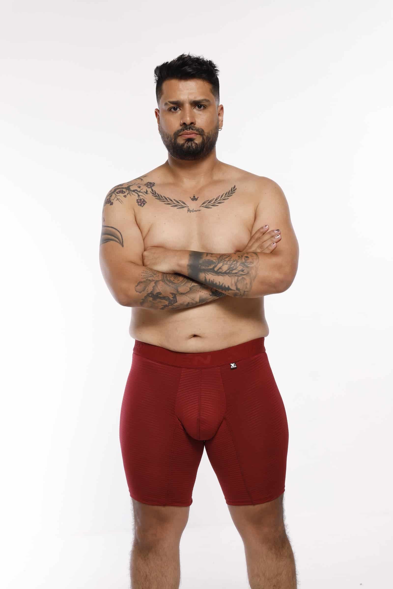 BOXER MICROF JACQUARD EXTRAGRANDE VINO - miniatura 1