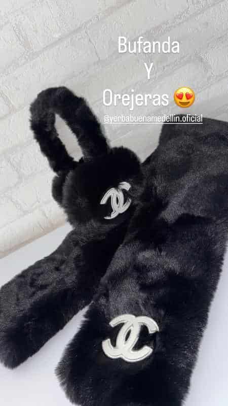 SET CHANEL BUFANDA Y OREJERAS - miniatura 1