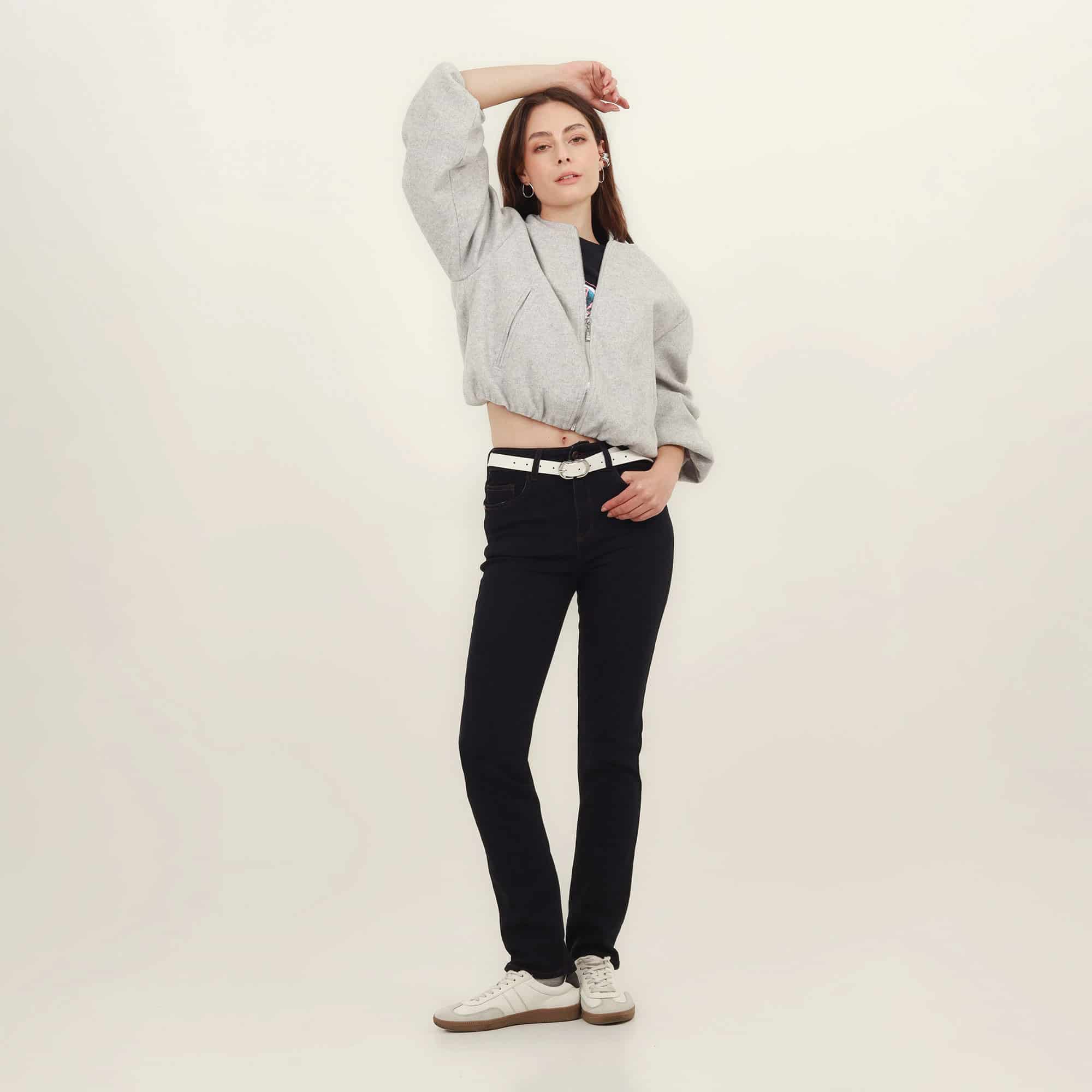 Chaqueta bomber cuello redondo - miniatura 4