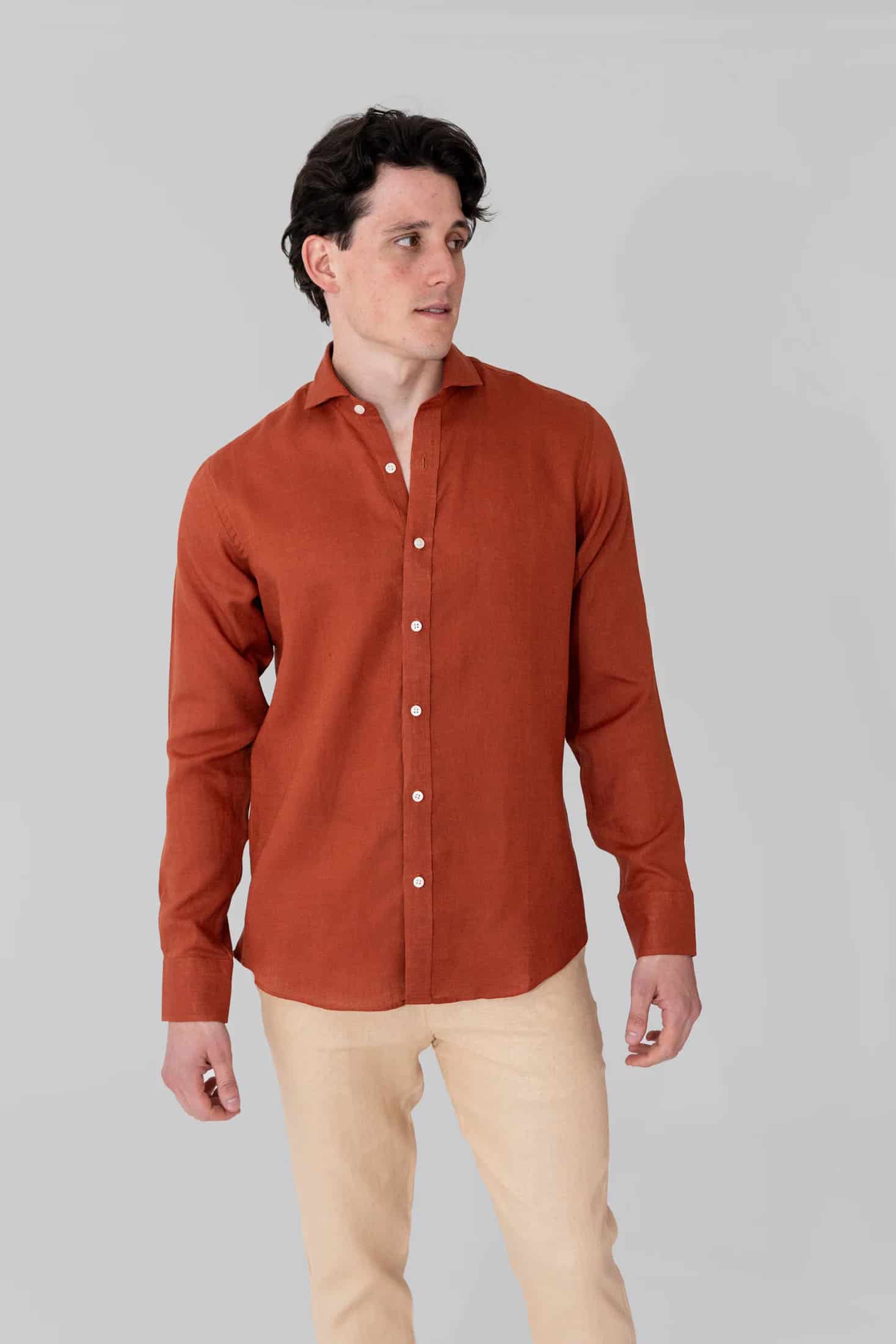 Camisas 100% Lino Cuello Francés- European Flax - miniatura 4