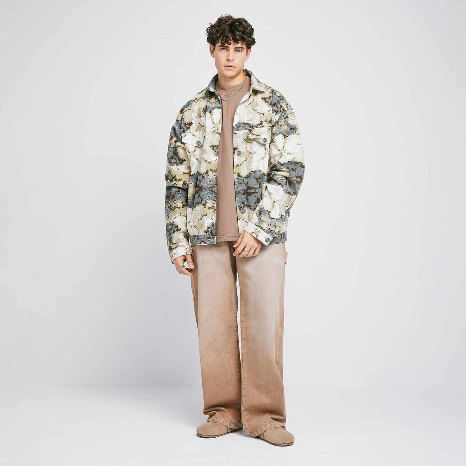 Dirty-Wash Mid-Rise Pants - Sand - miniatura 3