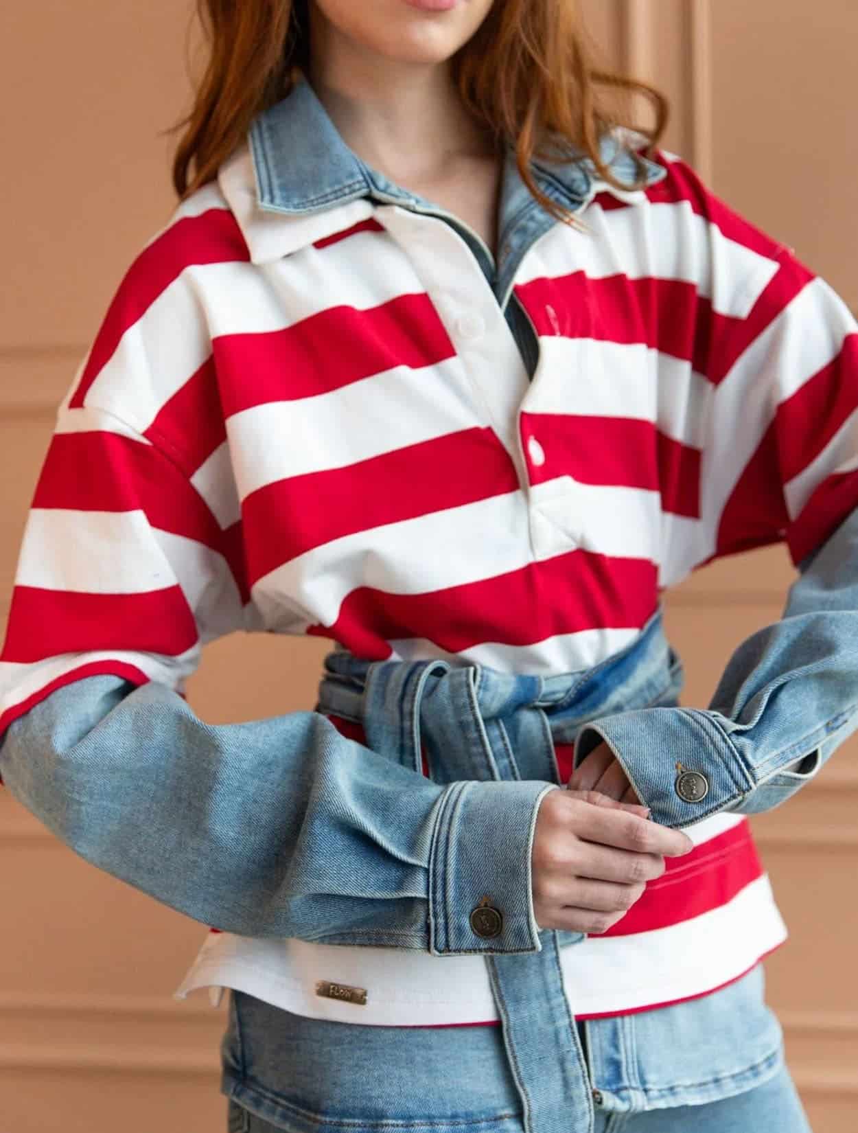 CAMISA POLO PREPPY LOVE RED - miniatura 1
