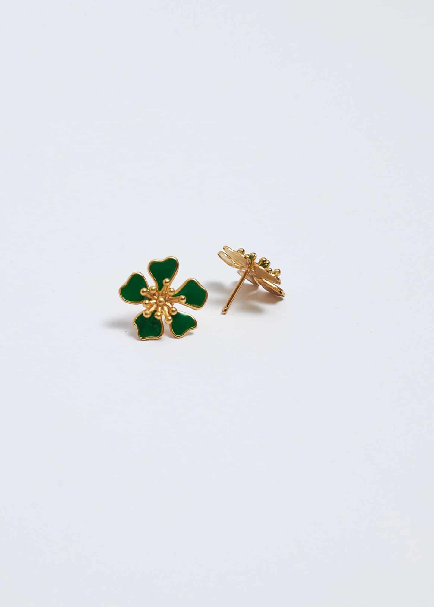 Aretes Aurora mini Verde - miniatura 3