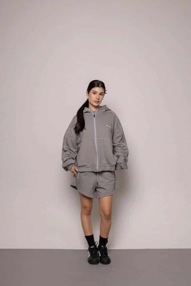 Hoodie 87/27 Sgo Dama-Gris - miniatura 6