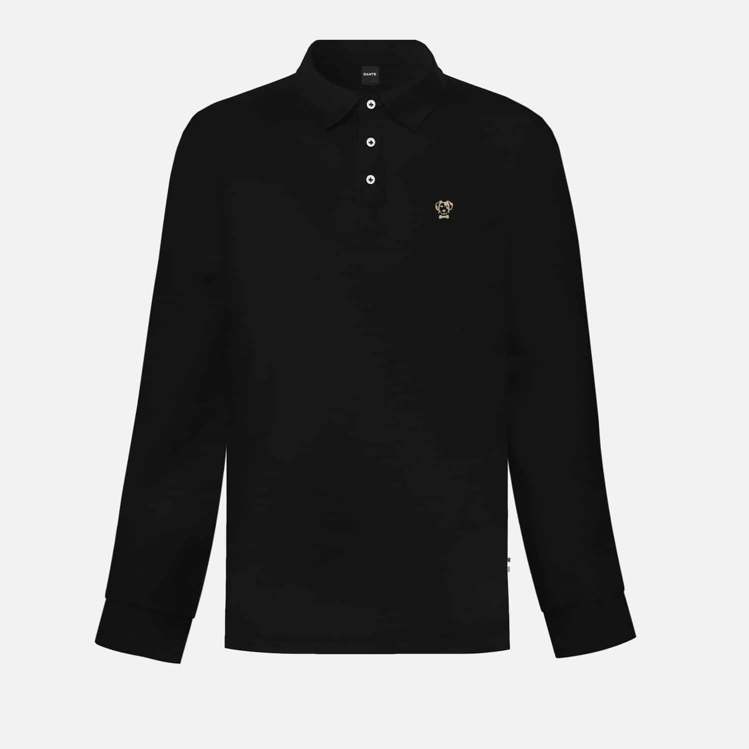 Polo Antimanchas Manga Larga Negro - miniatura 4