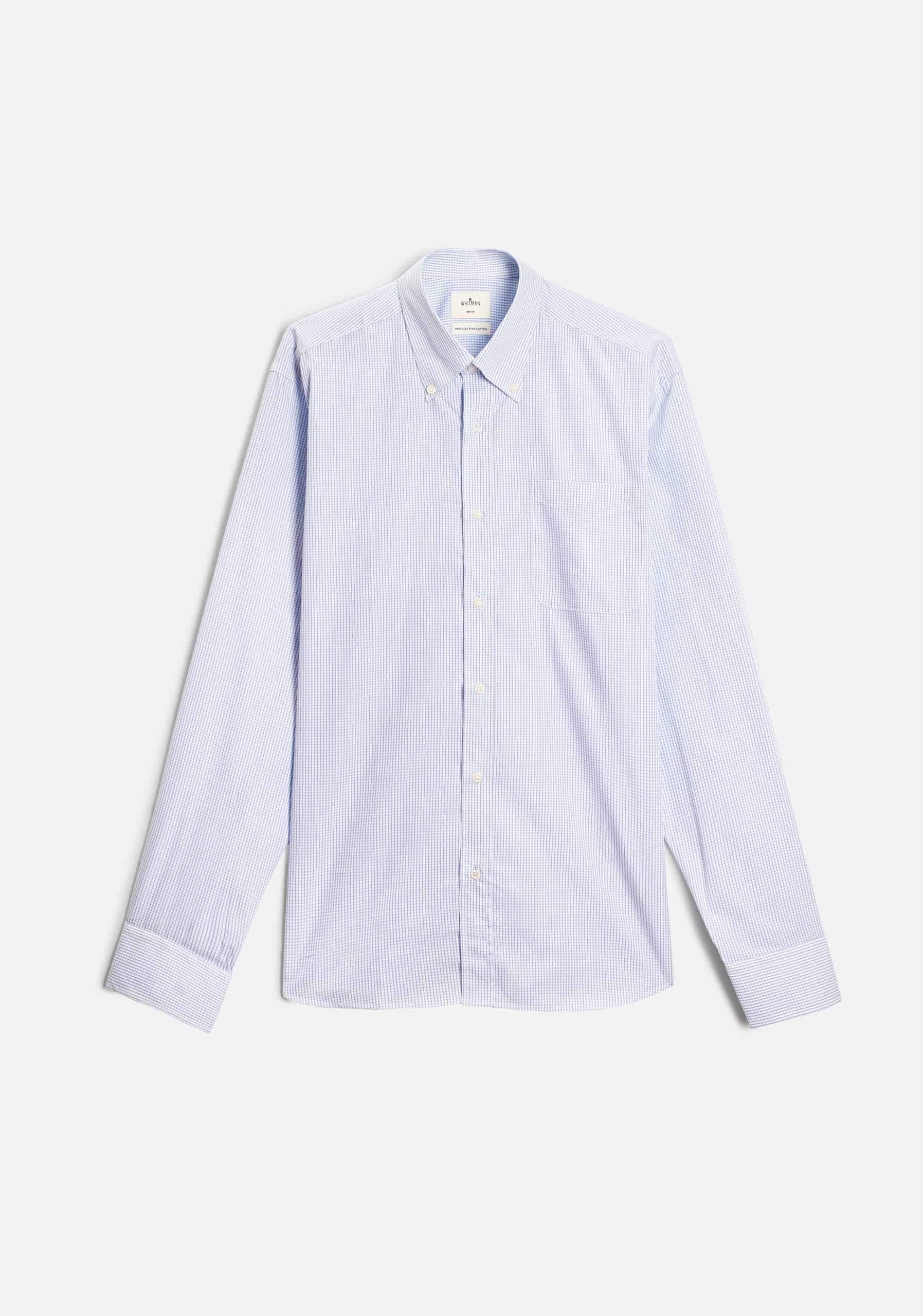 Camisa H CBD Cuadros Peq Azul Claro - miniatura 1