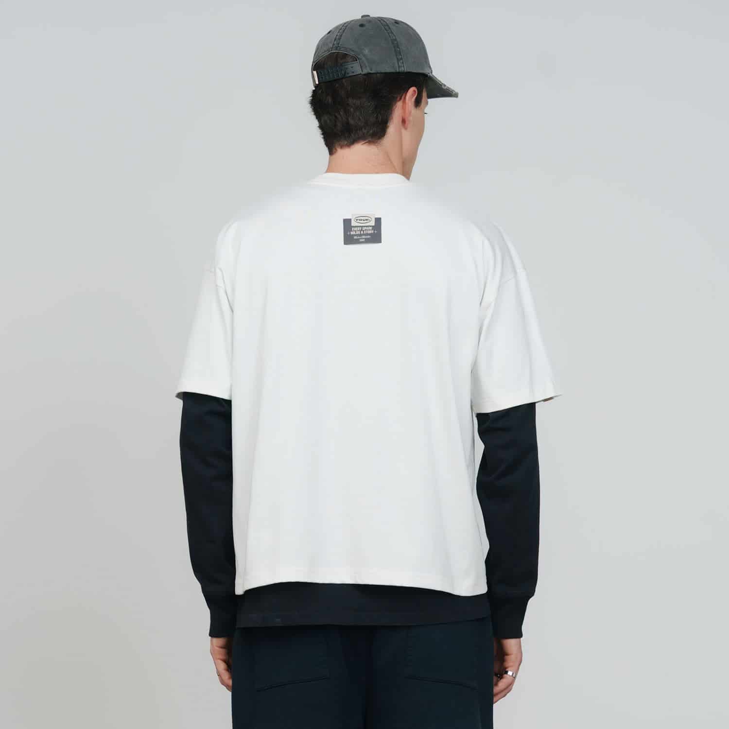 Text Me Boxy T-Shirt - Cream - miniatura 3