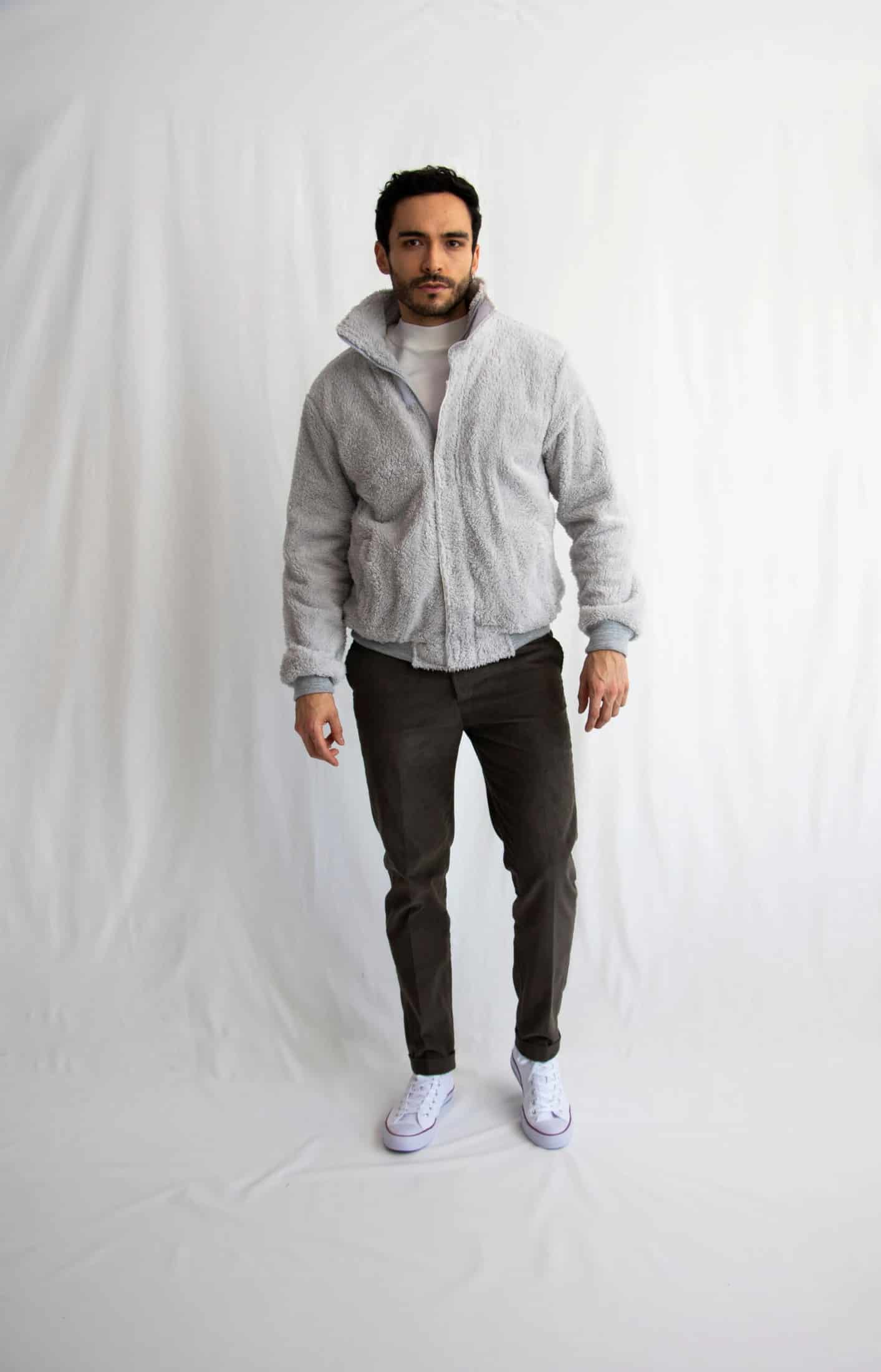 Chaqueta oveja gris - miniatura 1