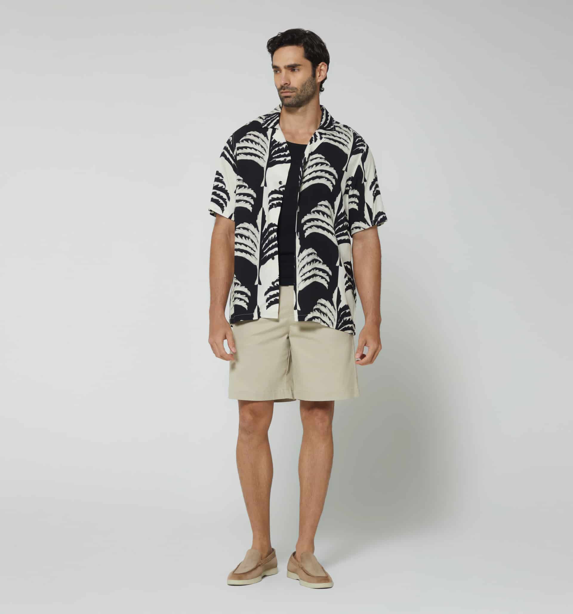 Camisa manga corta cuello resort - miniatura 4