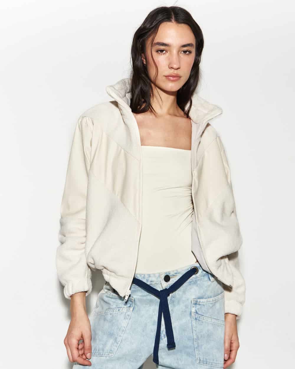 CREAM POLAR JACKET - miniatura 1