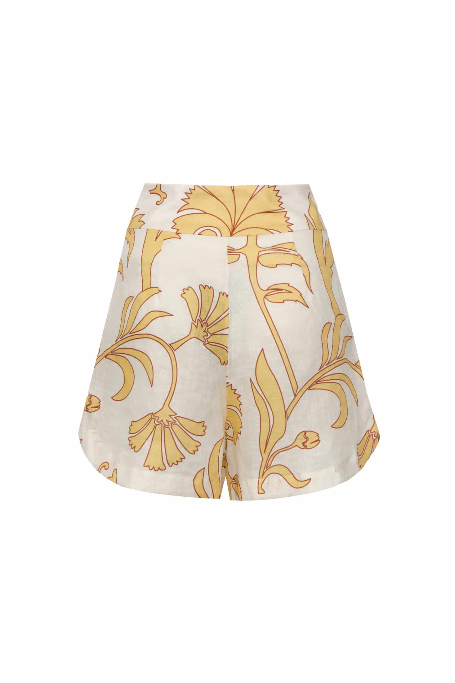 Tomaso Linen Short / Yellow Flowers - miniatura 2