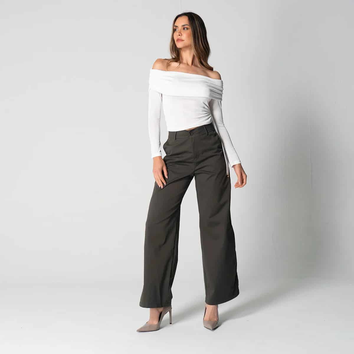 Pantalon Unicolor Wide Leg Zac - miniatura 1