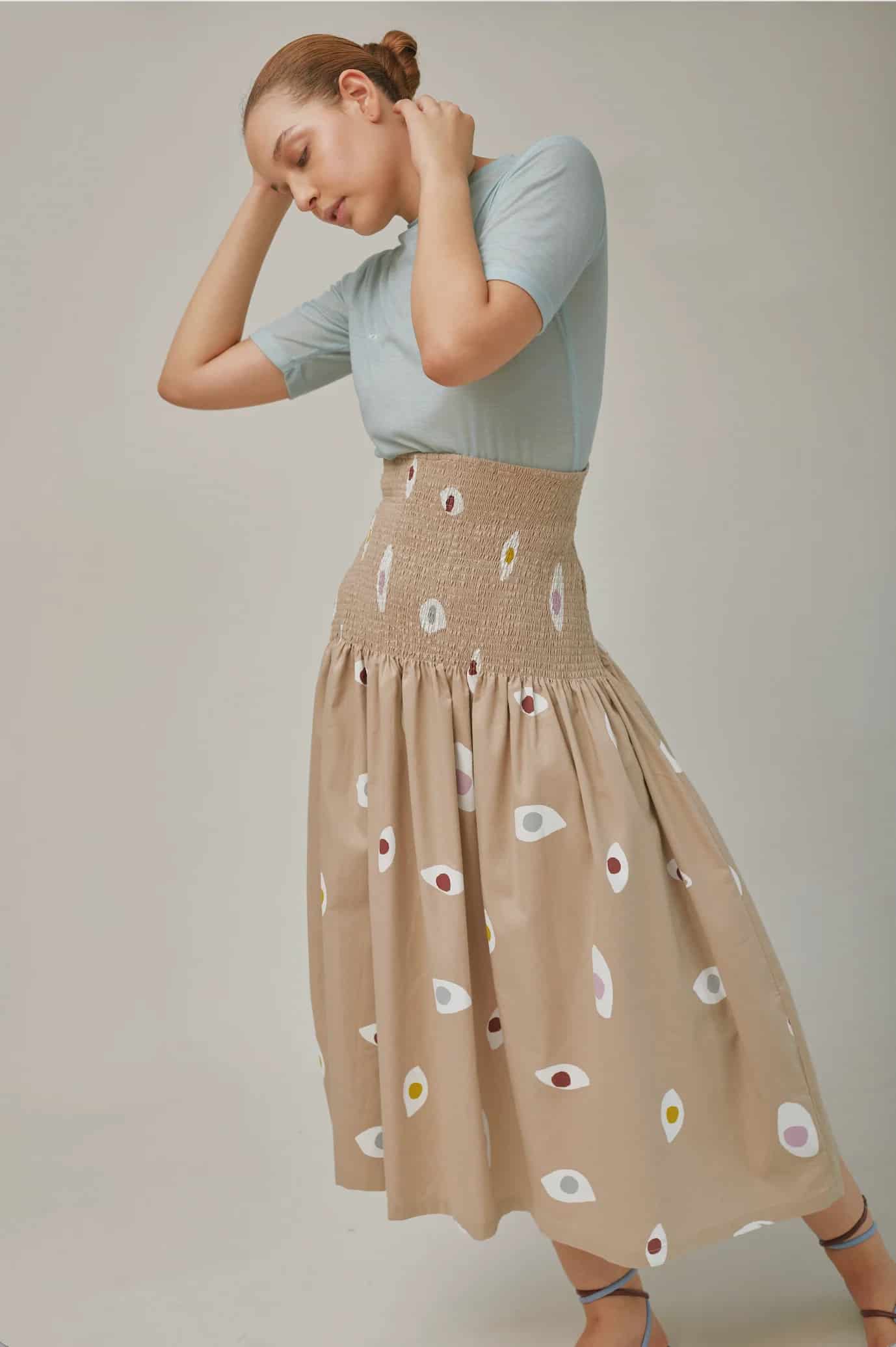 Falda Shirred Ojitos - miniatura 3