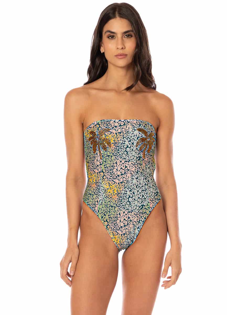 Maaji Jungle Jam Ohana Signature Cut Bandeau One Piece - miniatura 1