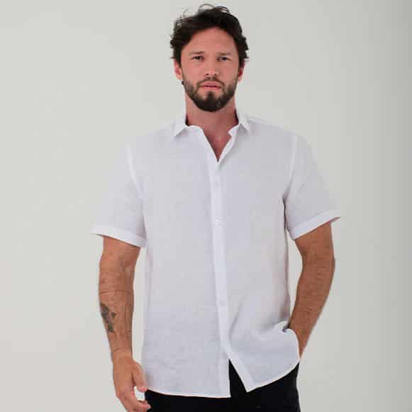 CAMISA MC 100% LINO HOMBRE - miniatura 2