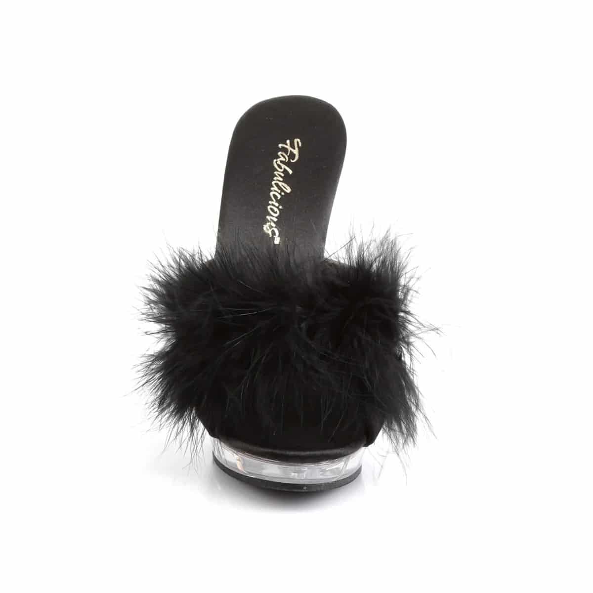 Sandalias Mules de Plumas Negras - miniatura 2