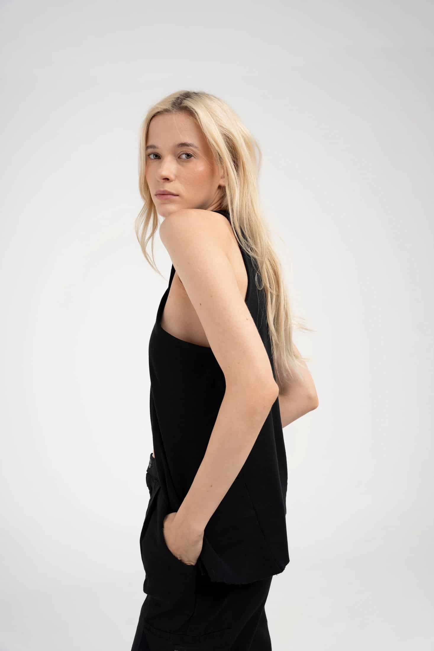 Crossed Organic Rib Top - miniatura 4
