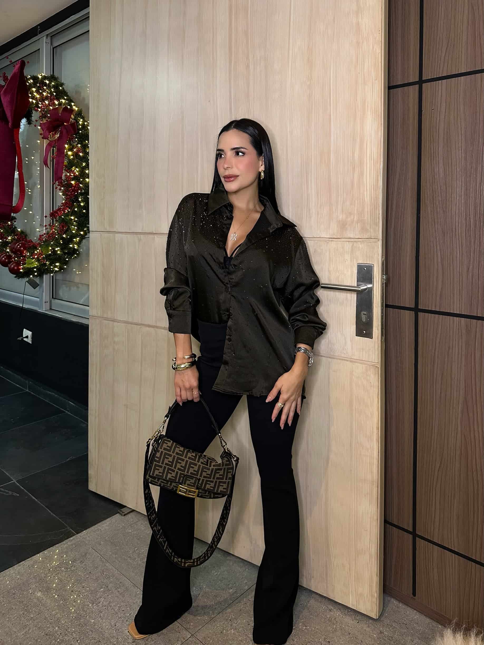 BLUSA INES CAFÉ - miniatura 2
