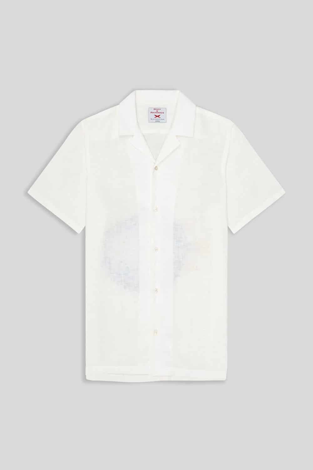 Men's linen shirt puffer fish - miniatura 7