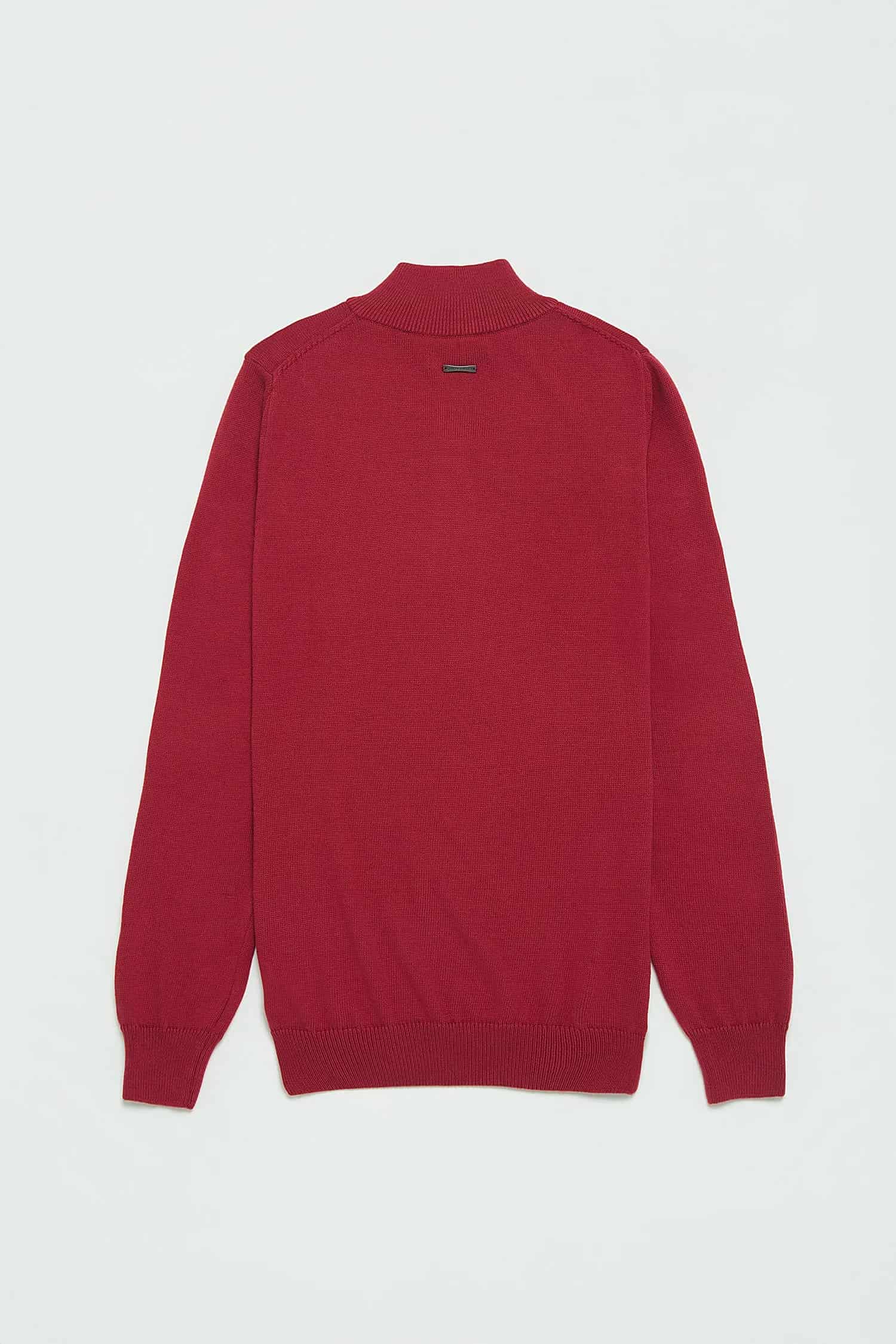 Saco Half Zip Algodón Vino - miniatura 4