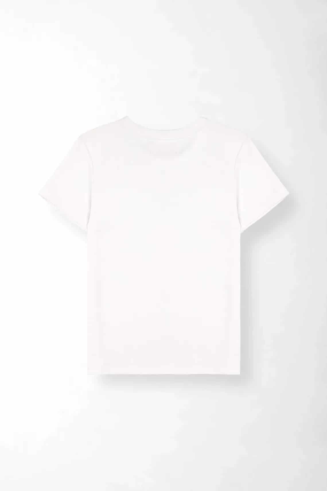 Camiseta regular fit con cuello redondo en blanco para mujer - miniatura 14
