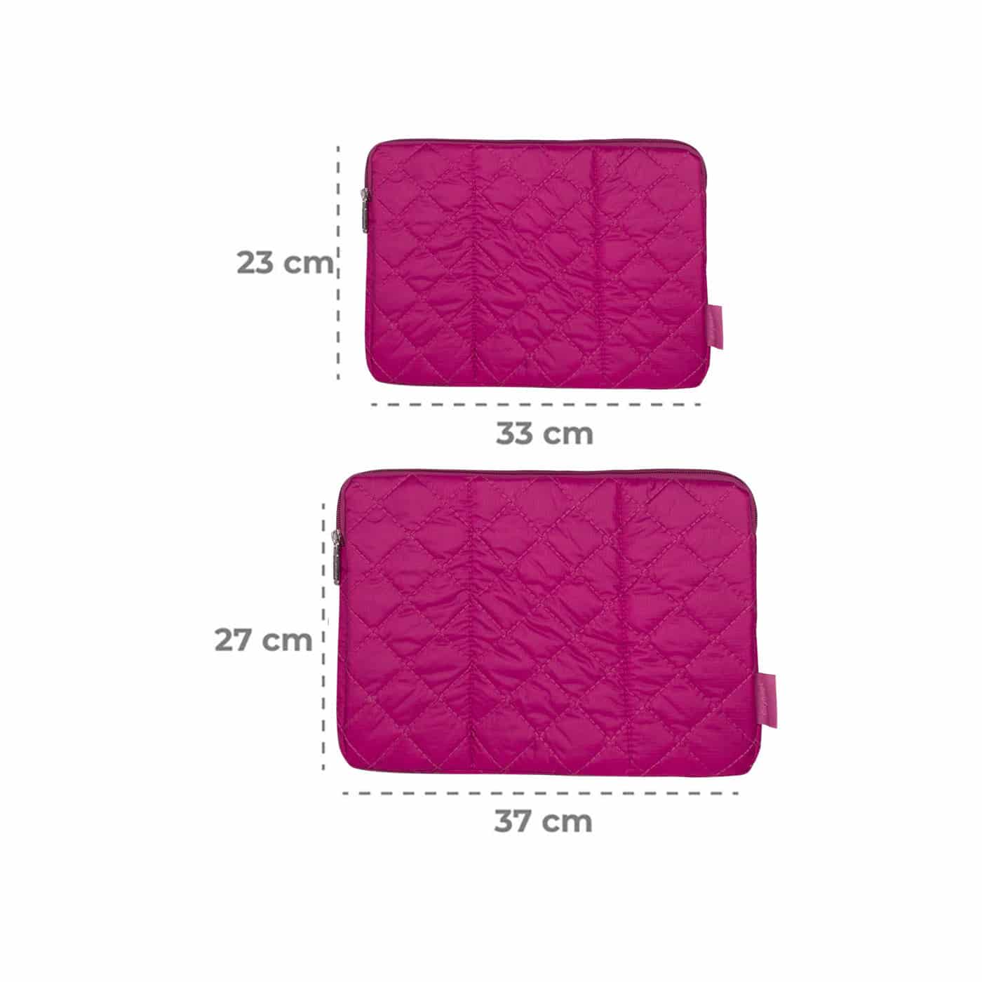 Estuche Laptop Pequeño Puffer Fucsia 33x23x2 - miniatura 2
