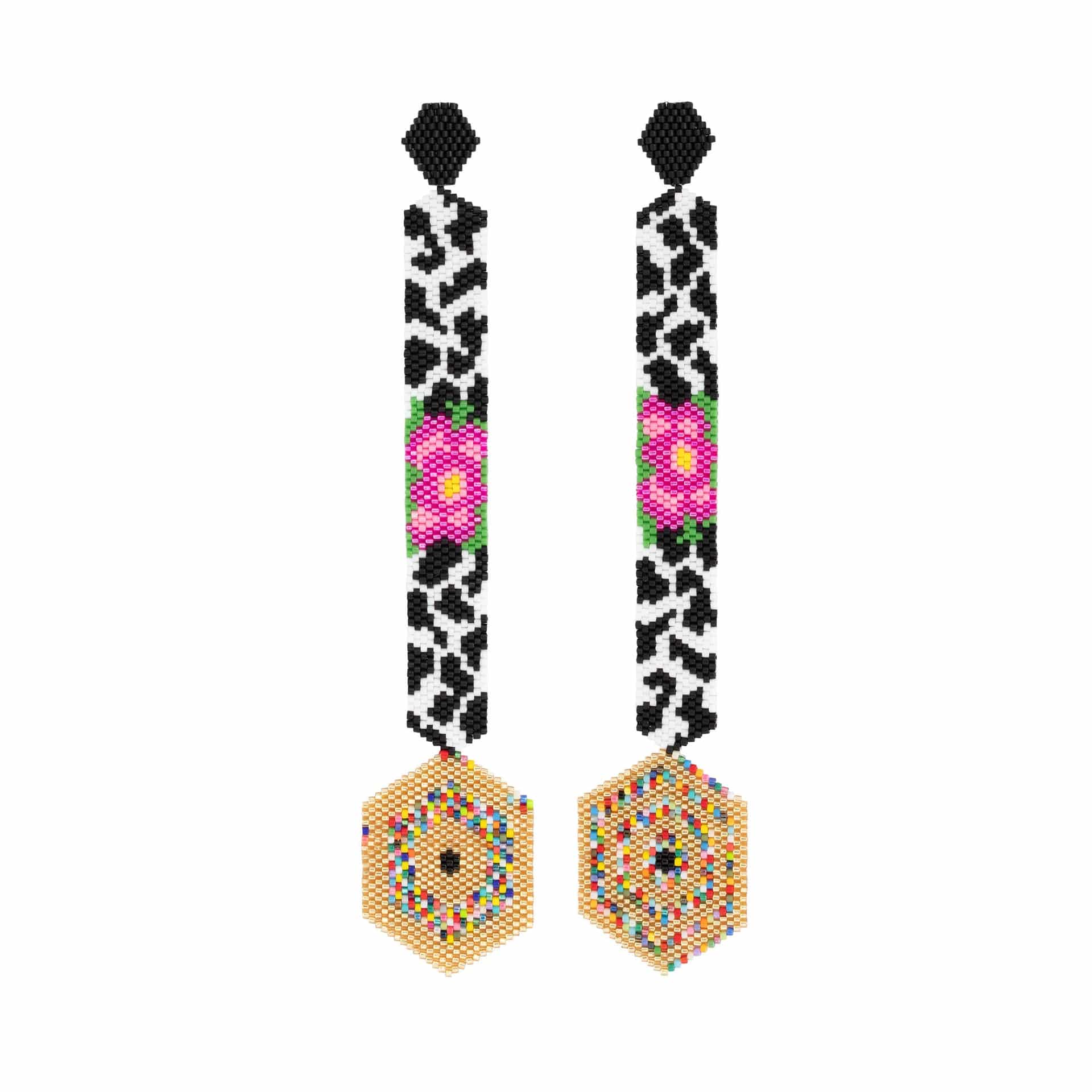 Aretes Cuento Horus Flor en Disco - miniatura 1