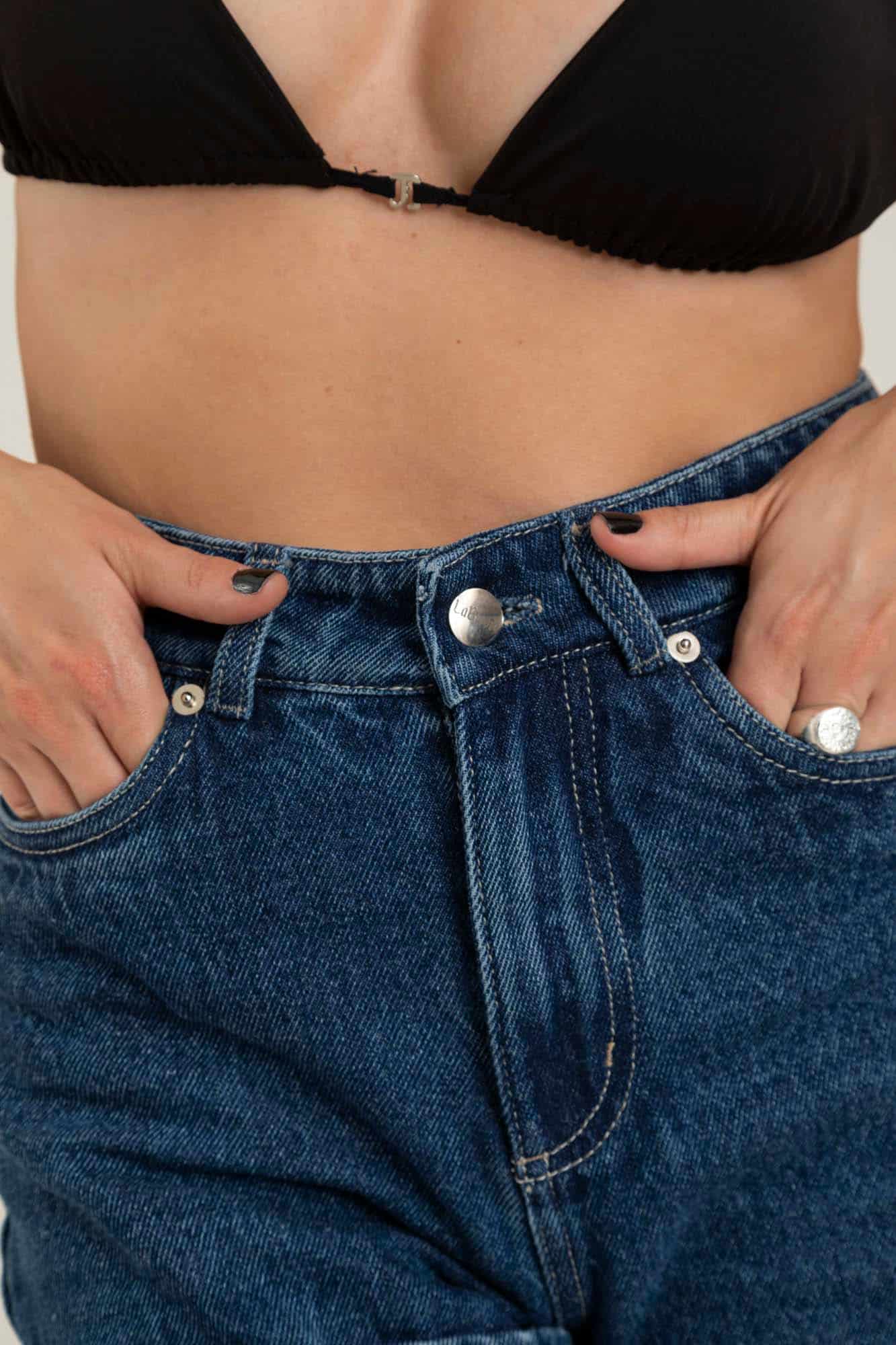 DARK BLUE DENIM SHORT - miniatura 3