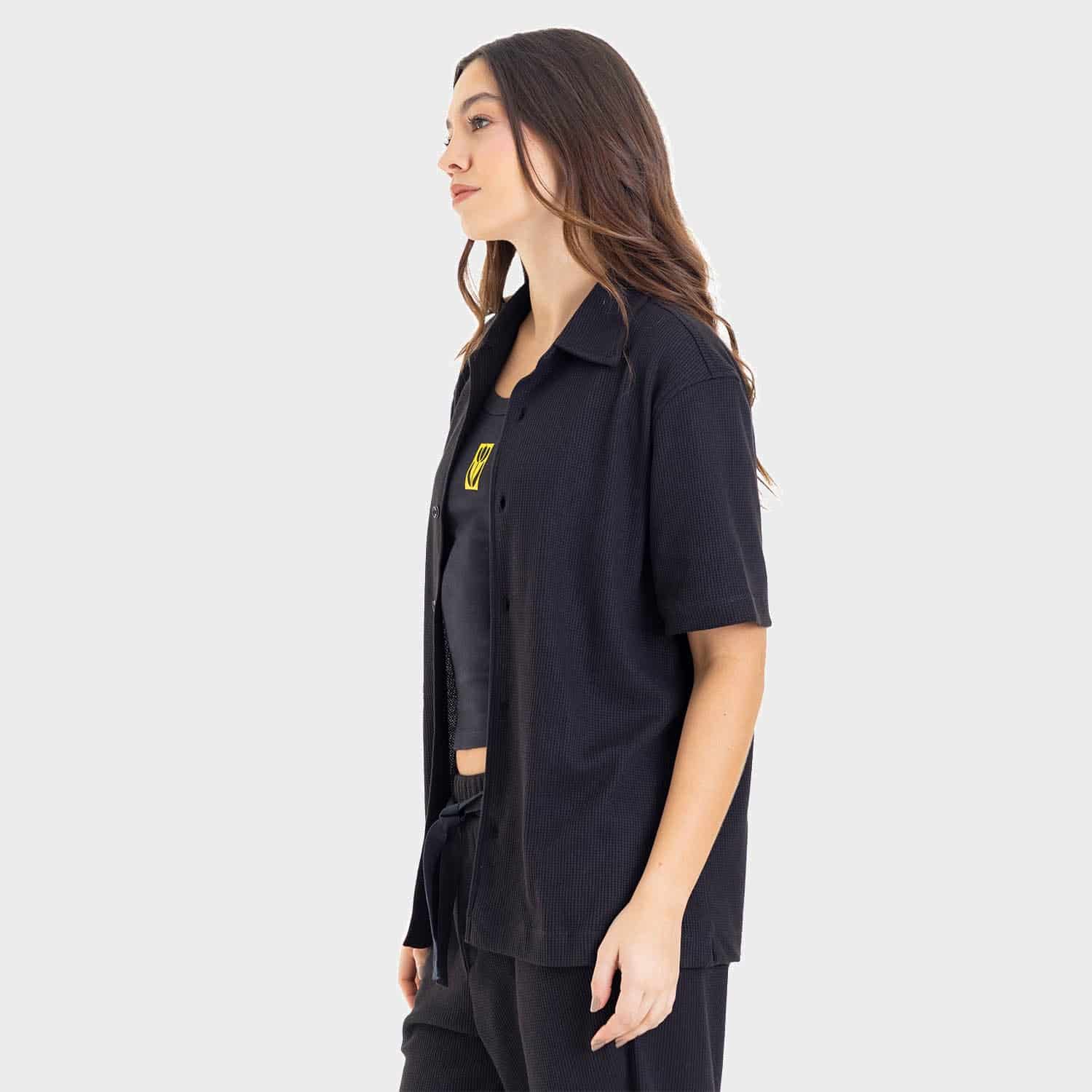 Relaxed Short Sleeve Shirt Black - miniatura 10