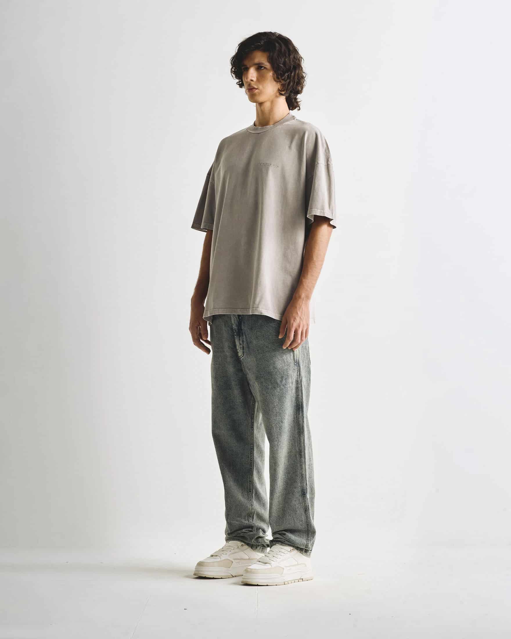 Line Logo Tshirt Washed Gray - miniatura 4