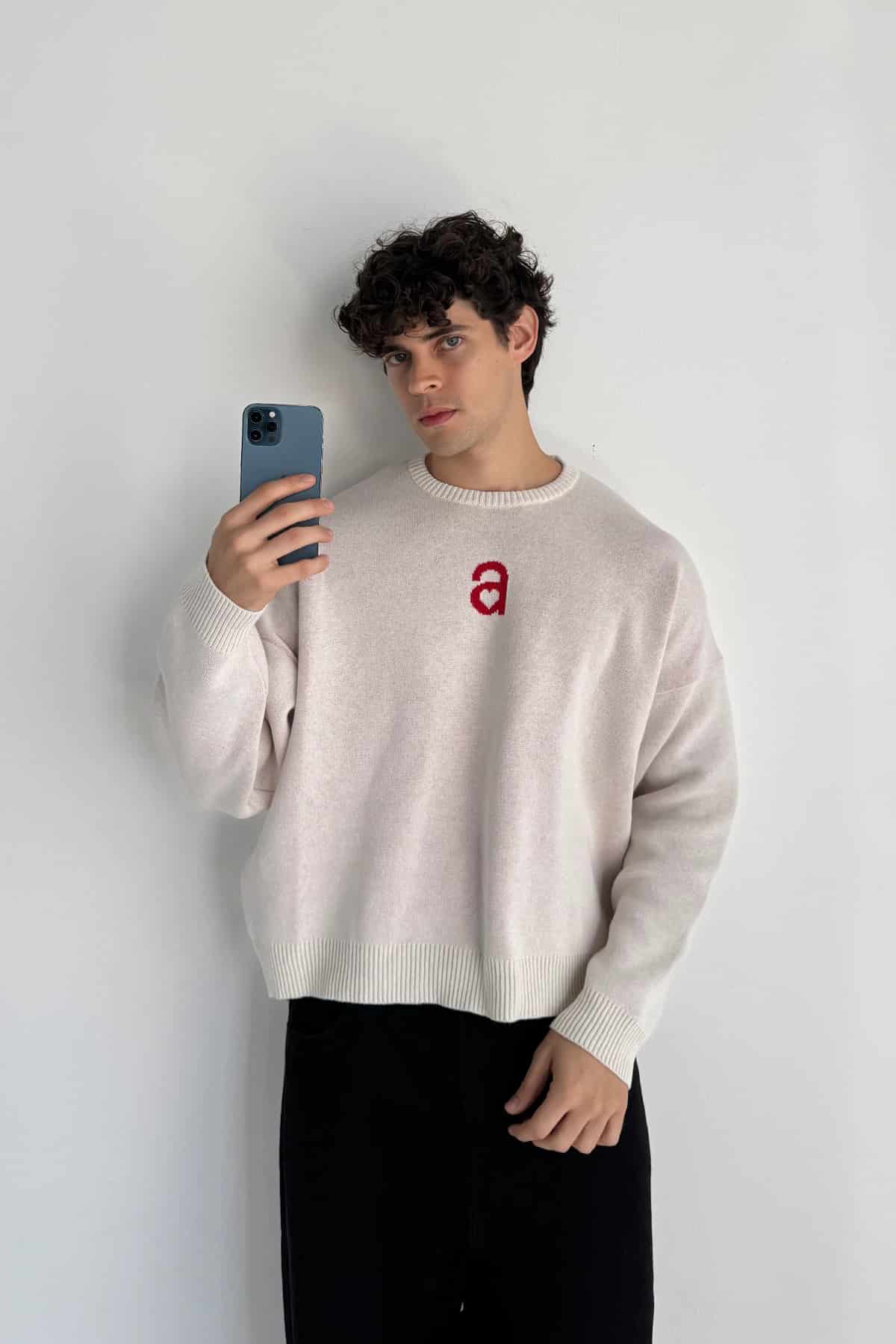 MONOGRAM SWEATER IVORY - miniatura 2