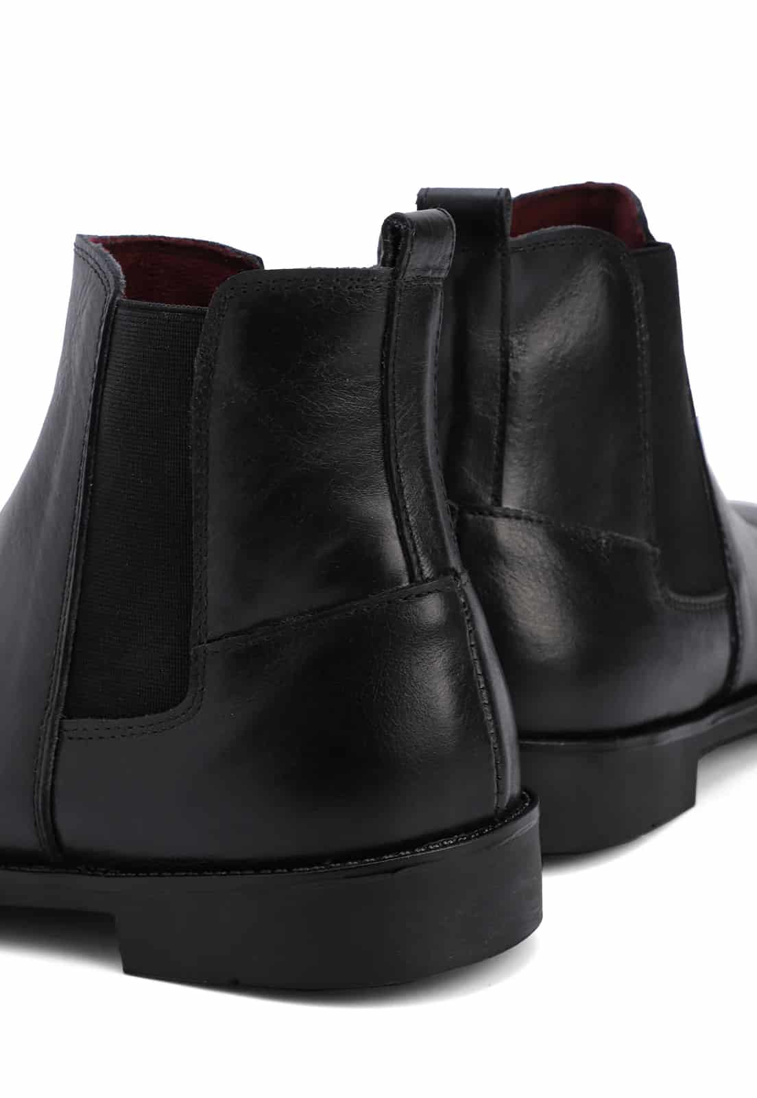 Botines chelsea negros en cuero - miniatura 9