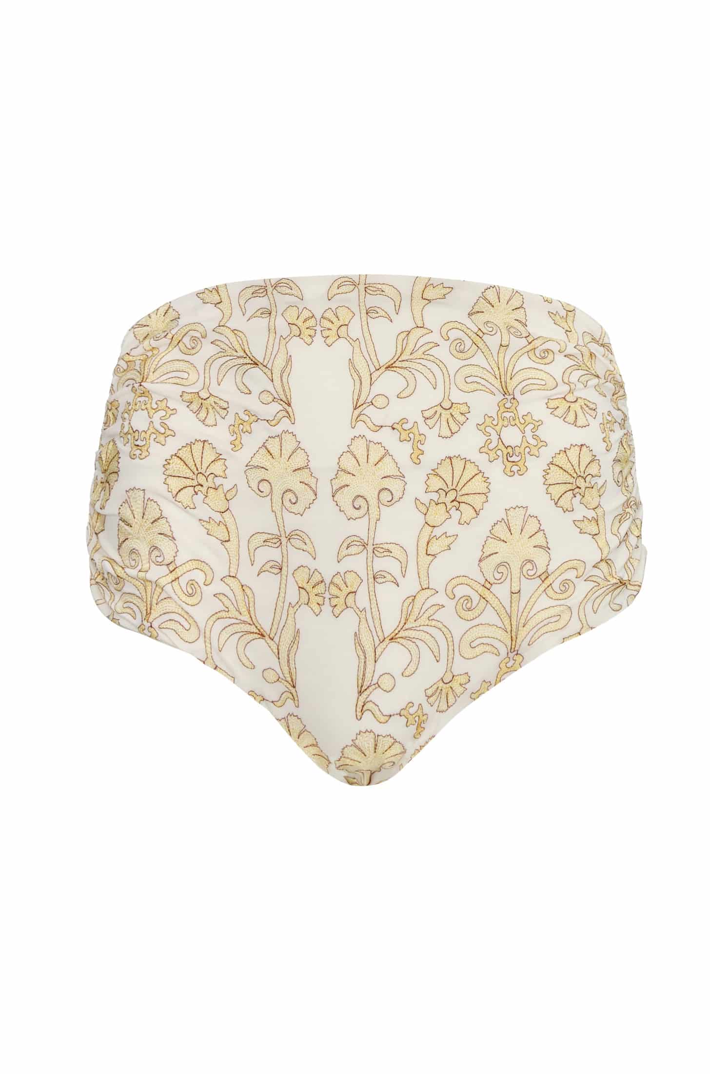 Victoria Embroidered Bottom / Yellow Flowers - Ivory - miniatura 1