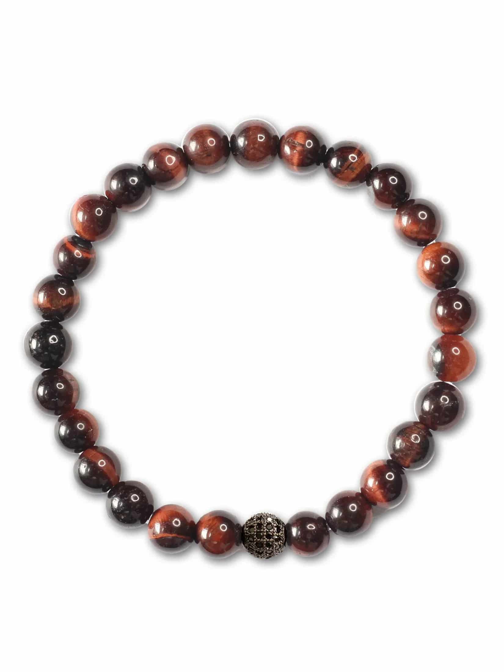 Brazalete Ojo de Tigre Rojo 6mm - miniatura 2