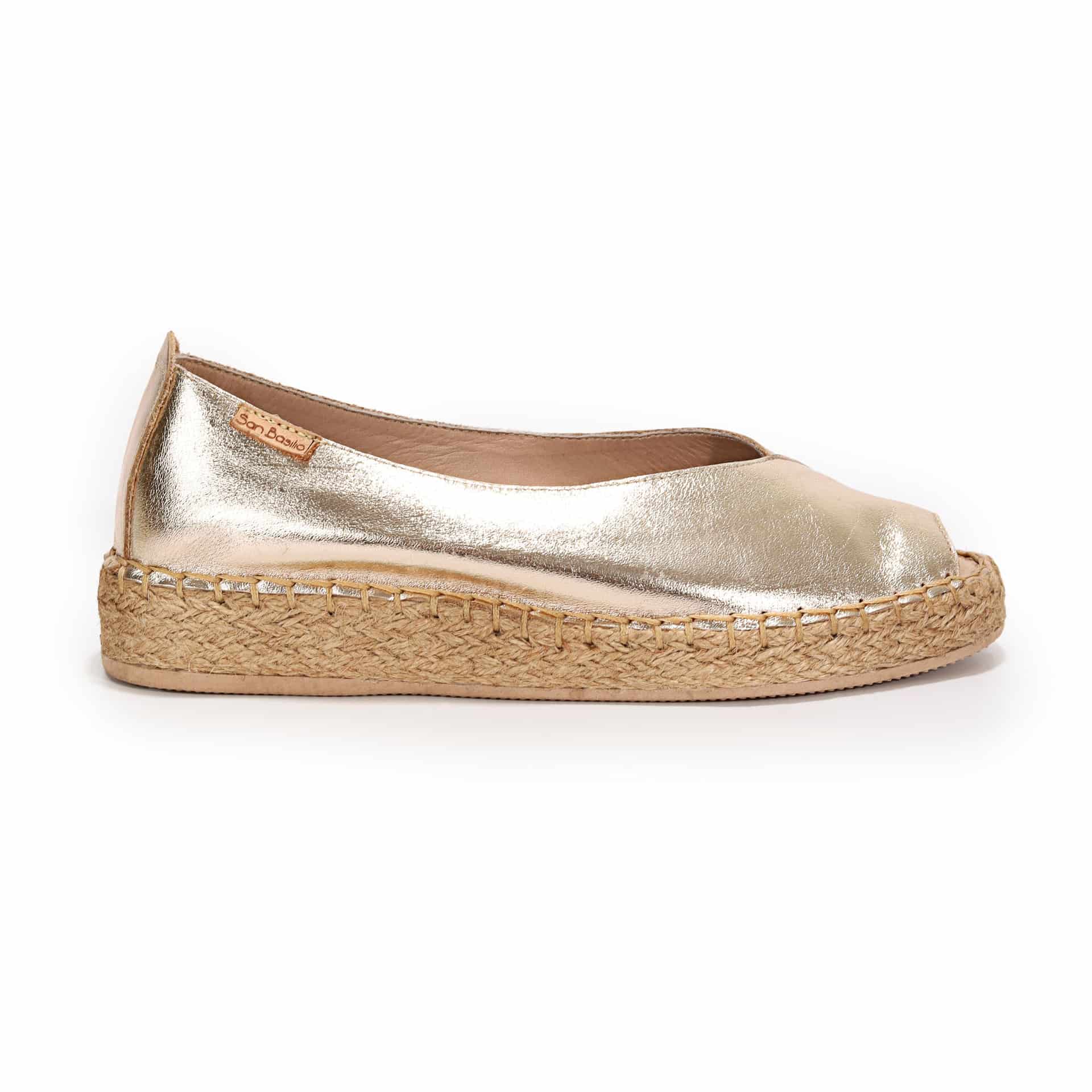 "ZOLEA" ESPADRILLES EN CUERO CON YUTE - miniatura 1