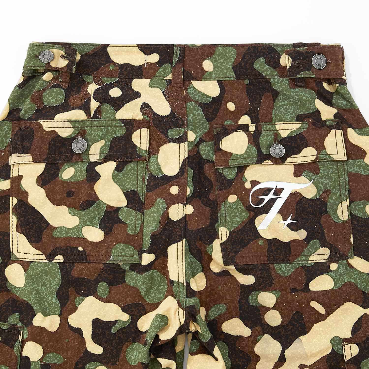 Loose Straight Camo Pants - Green - miniatura 4