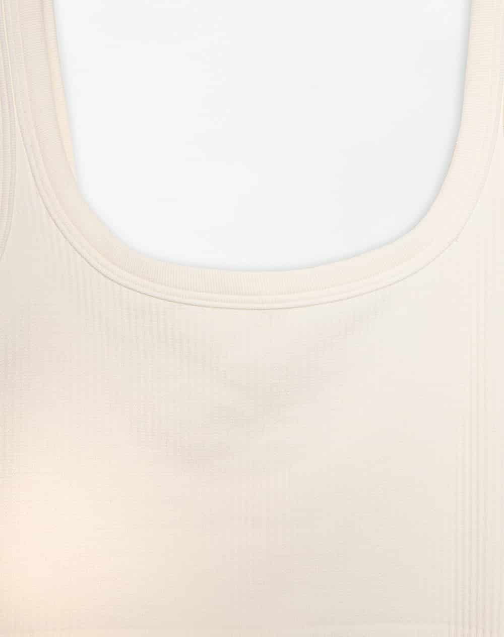 Crop top deportivo mujer seamless blanco - miniatura 6