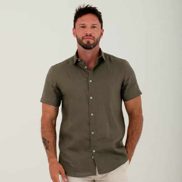 CAMISA MC 100% LINO HOMBRE - miniatura 3