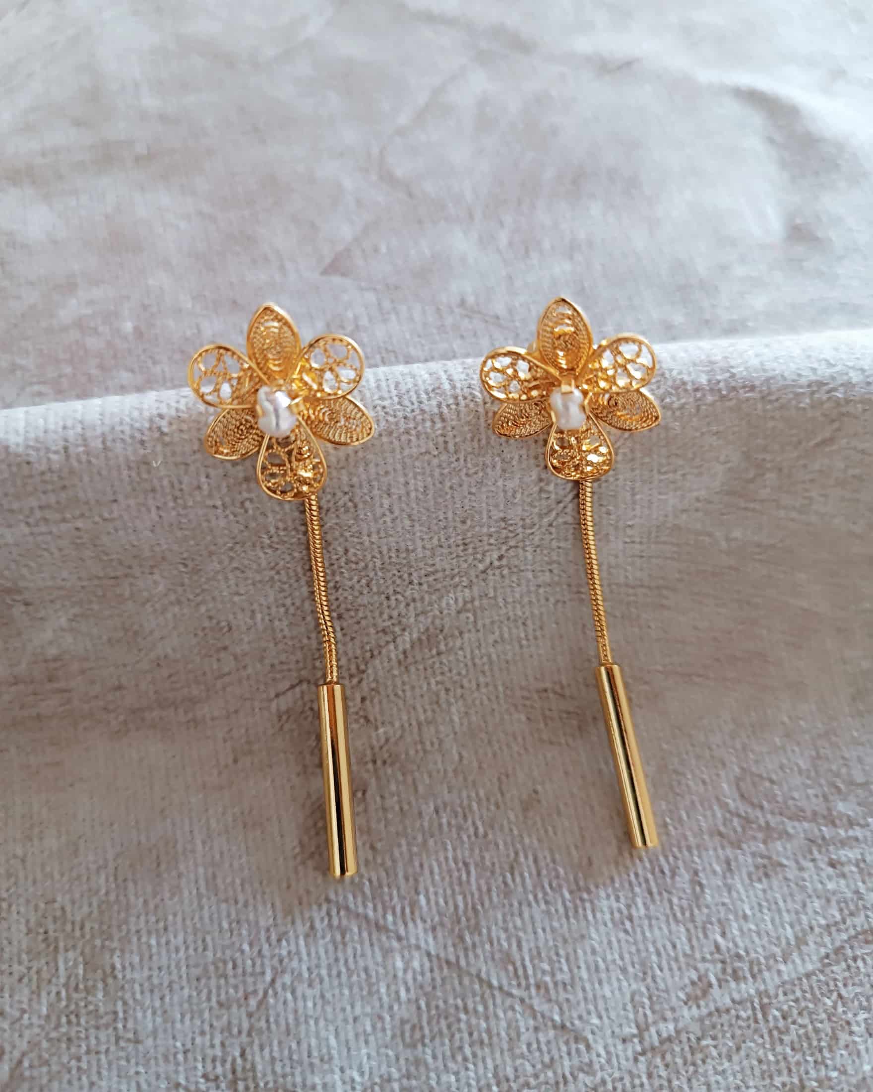 Aretes filigrana doble función Esther - miniatura 7