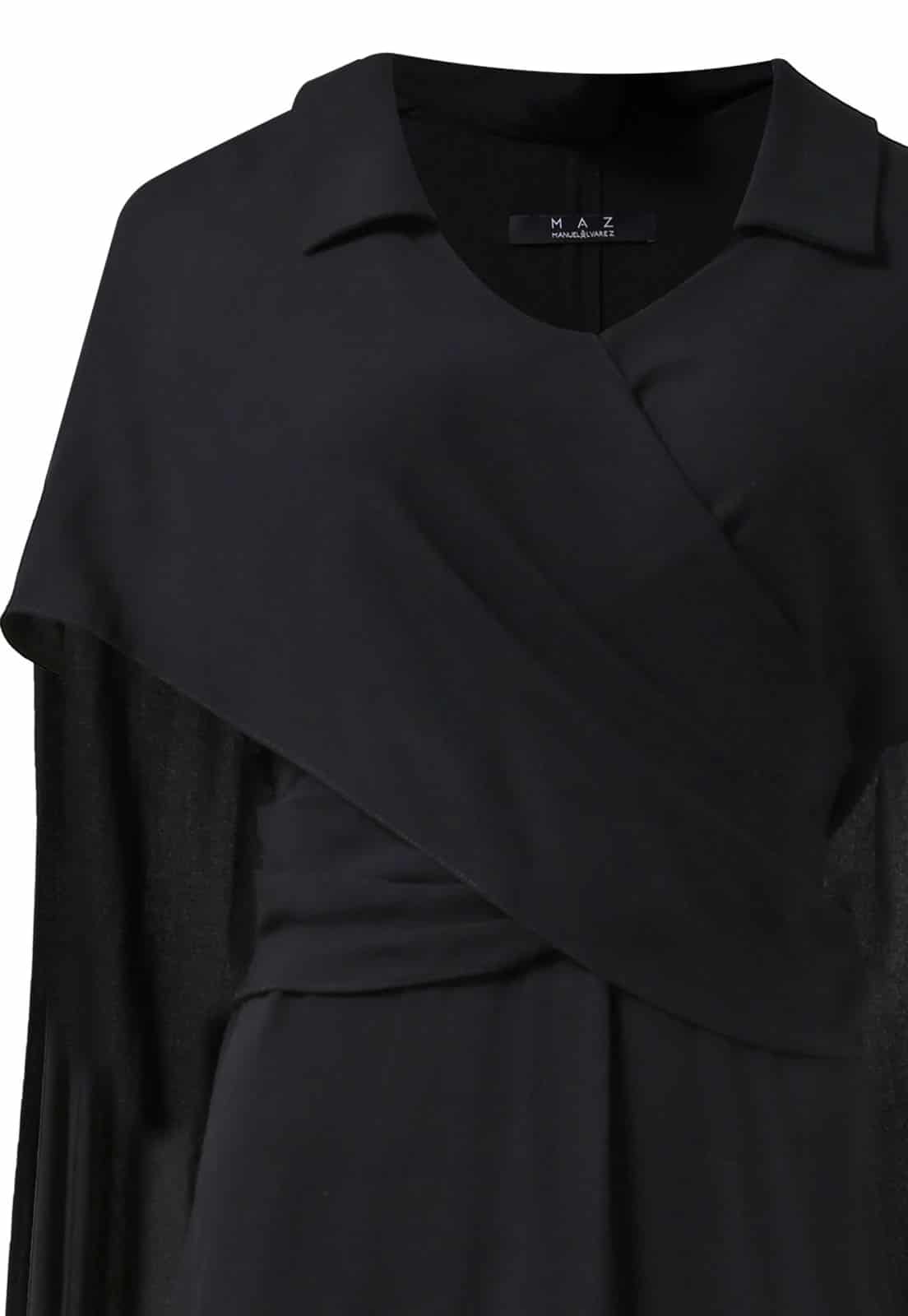 CROSSED LAYER CREPE DRESS - miniatura 4